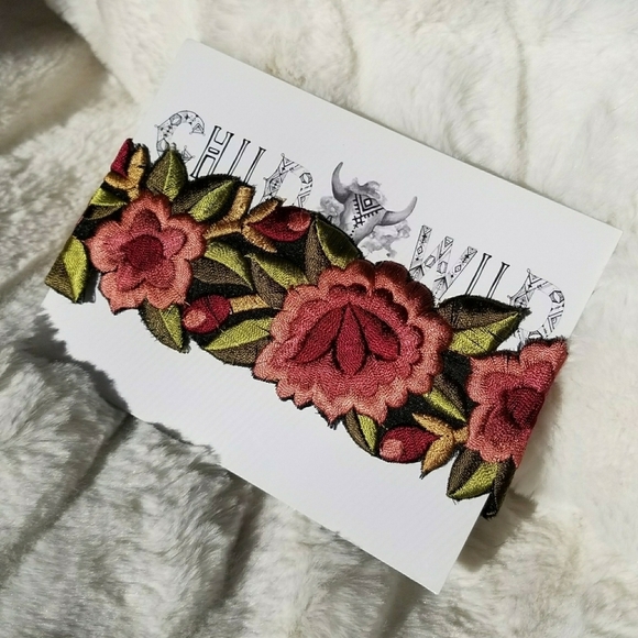 CHILD OF WILD // ltd ed floral cut out patch style choker LAST ONE! - Picture 14 of 14